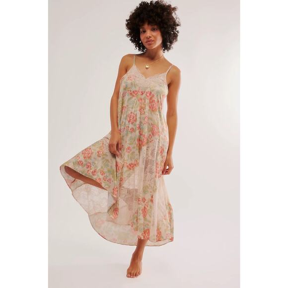 Free People NWT Intimately First Date Boho Printed Maxi Slip Dress | Size M - Picture 15 of 16